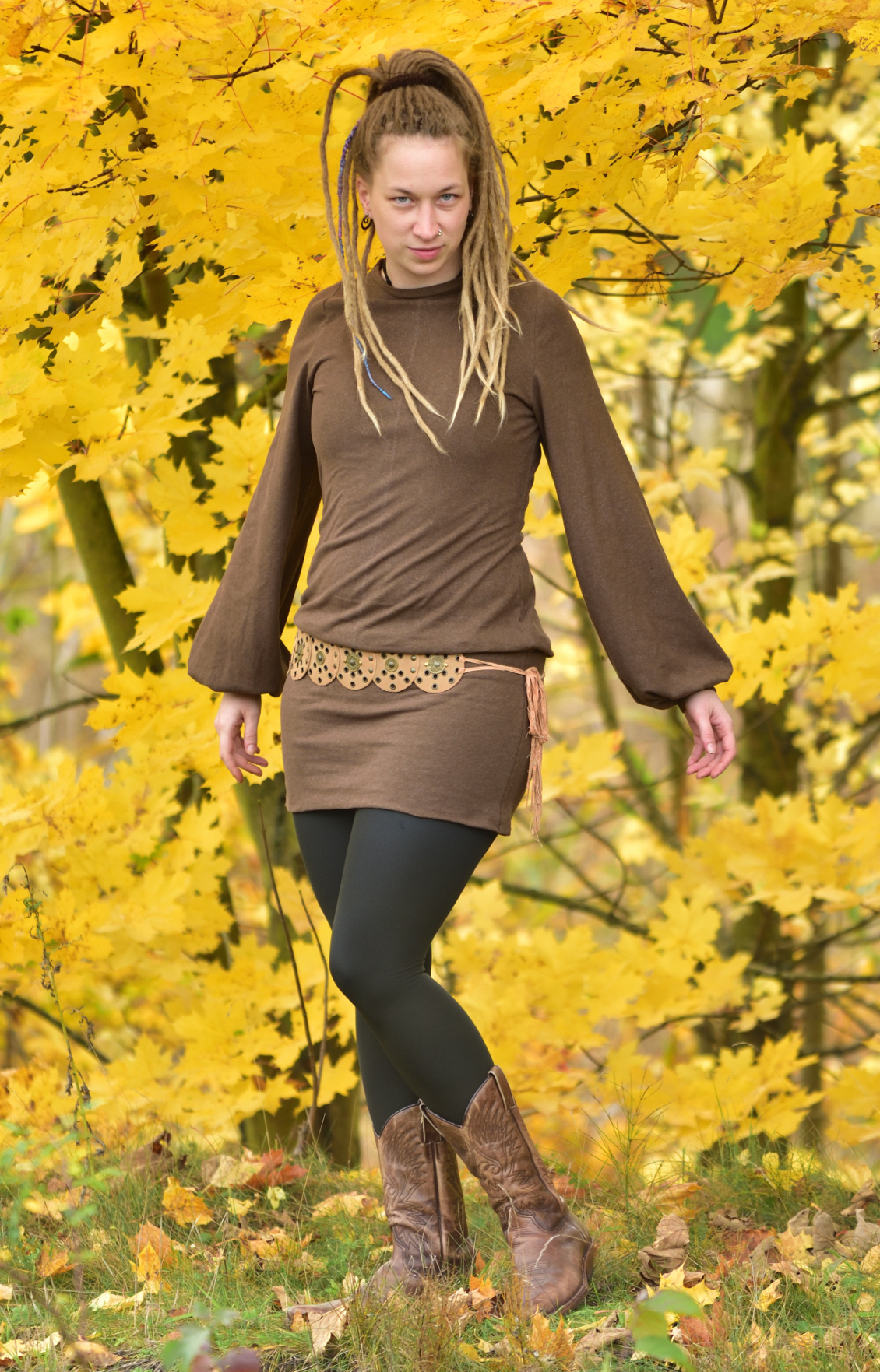 Kleid Baluna dunkelbraun