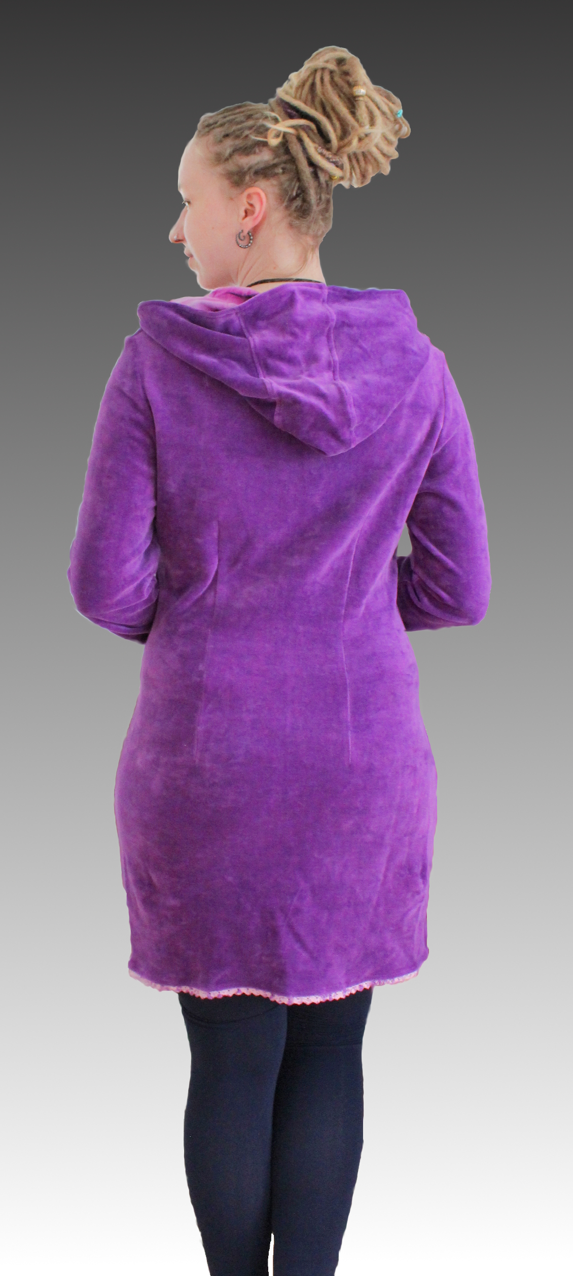 Hoodie Kleid Nisita lila